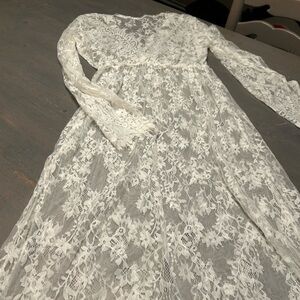 Lace sheer maxi dress❤️